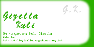 gizella kuli business card